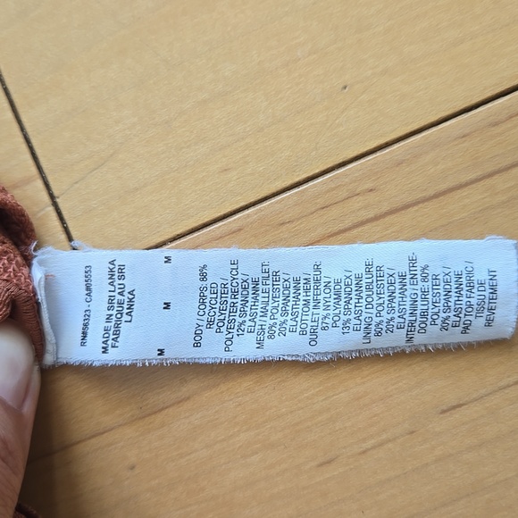 Nike Women's Dri-Fit High Neck Rust Colored Sports Bra - Picture 5 of 5